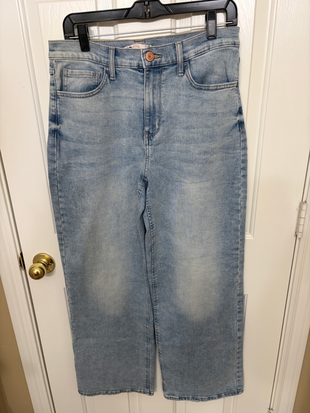 SO High Rise Light Wash Wide Leg Jeans